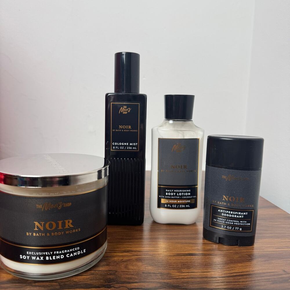 Bath & Body Works Men’s Noir Gift Set Cologne Mist Lotion Deodorant Candle